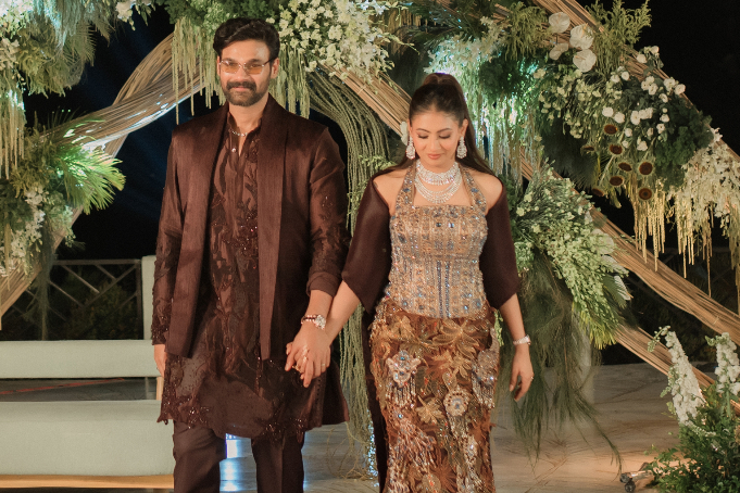 The couple dated for a couple of years before getting engaged