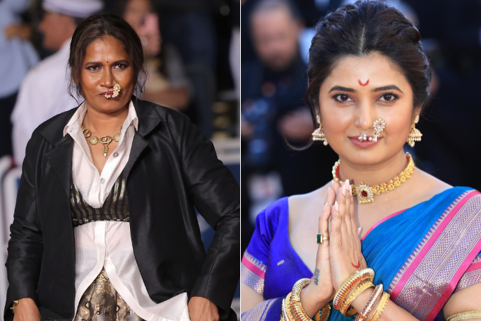 L-R: Chhaya Kadam and Prajaktta Mali at Cannes Film Festival (Getty Images)