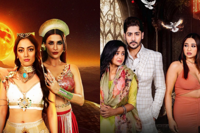 (L-R) Stills from 'Naagin: Khoon Ka Karz' and 'Addicted Aashique'