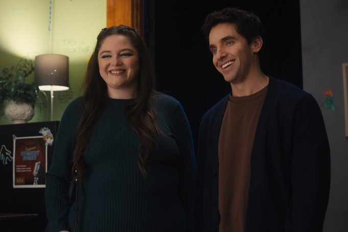 Megan Stalter and Paul W. Downs in Hacks Season 5 (HBO)