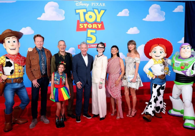Tom Hanks Says Taylor Swift’s ‘Toy Story 5’ Song Was Kept ‘Top Secret’ From the Cast Until Release Day
