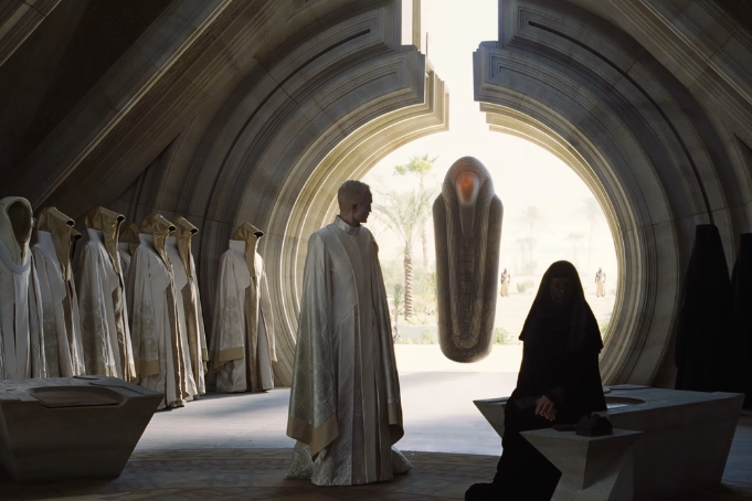 Robert Pattinson as Scytale in Dune: Part Three (Warner Bros. Pictures)