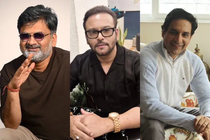 (L-R): Mahendra Soni, Co-founder and director, SVF Entertainment, Producer Rahul Tewary, Abhimanyu Singh, Founder, Contiloe Entertainment 