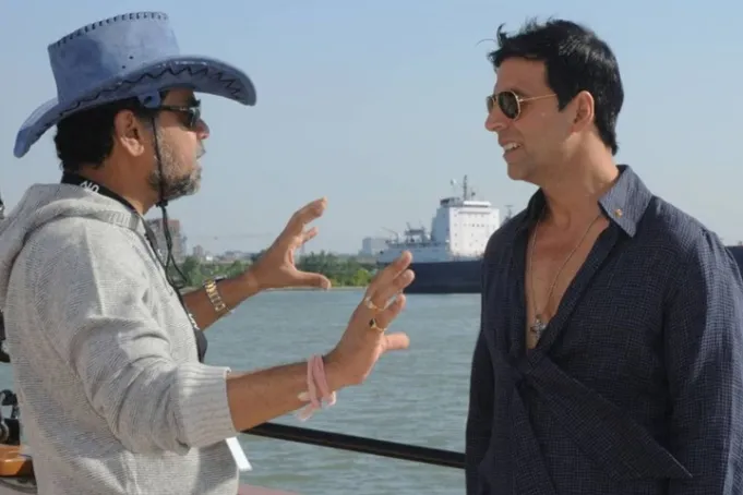 Anees Bazmee with Akshay Kumar