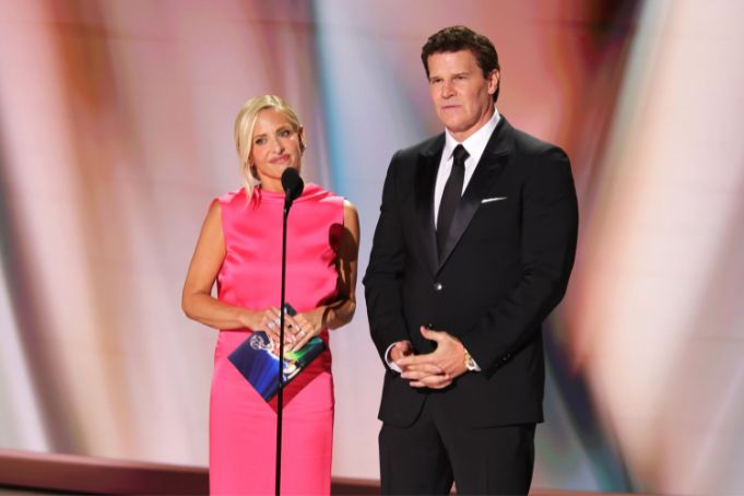 ‘Buffy’ Reunion at Emmys: Sarah Michelle Gellar and David Boreanaz Mock Canceled Reunion Series, Pay Tribute to Cast Members Who Died