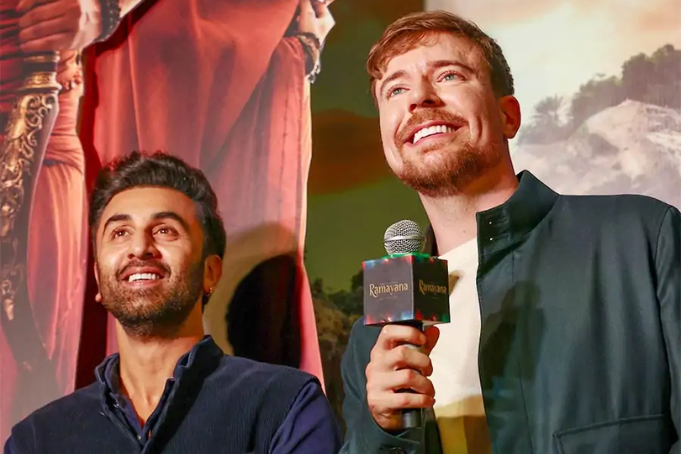 ‘Ramayana’: YouTuber MrBeast Shares BTS Glimpses With Ranbir Kapoor From Mumbai Event